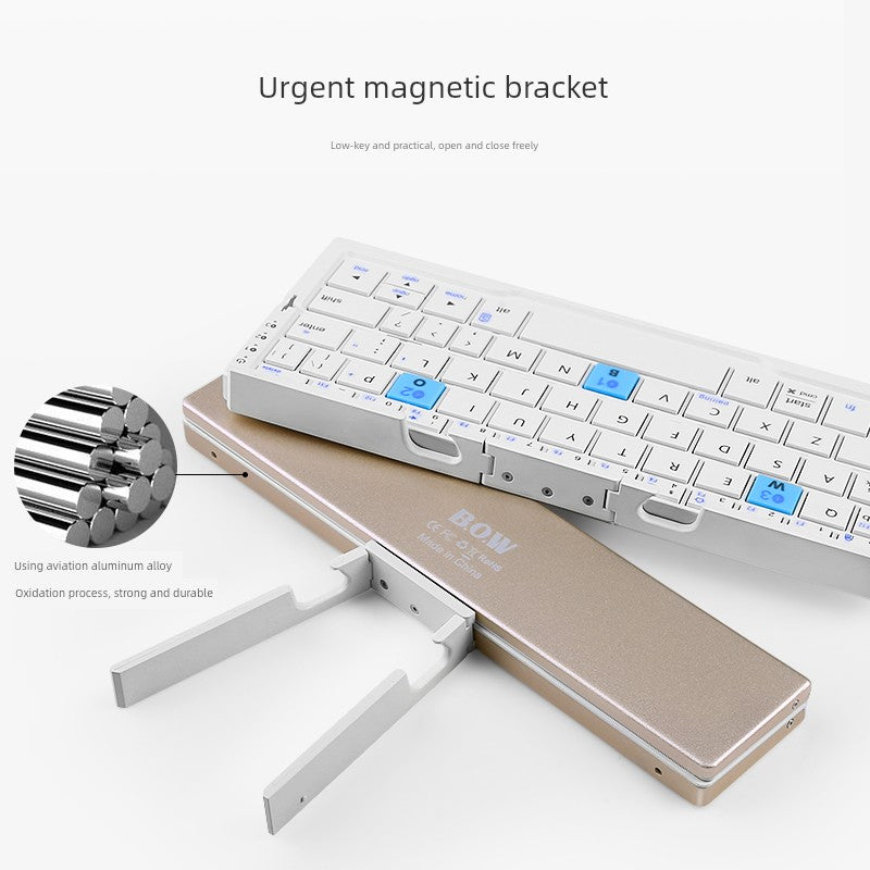 Teclado inalámbrico Bluetooth plegable para Android Apple Bow