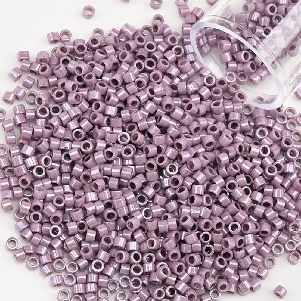 1200 cuentas de vidrio japonesas de 2 mm, uniformes, para hacer joyas, pulseras, collares, pequeñas cuentas artesanales.