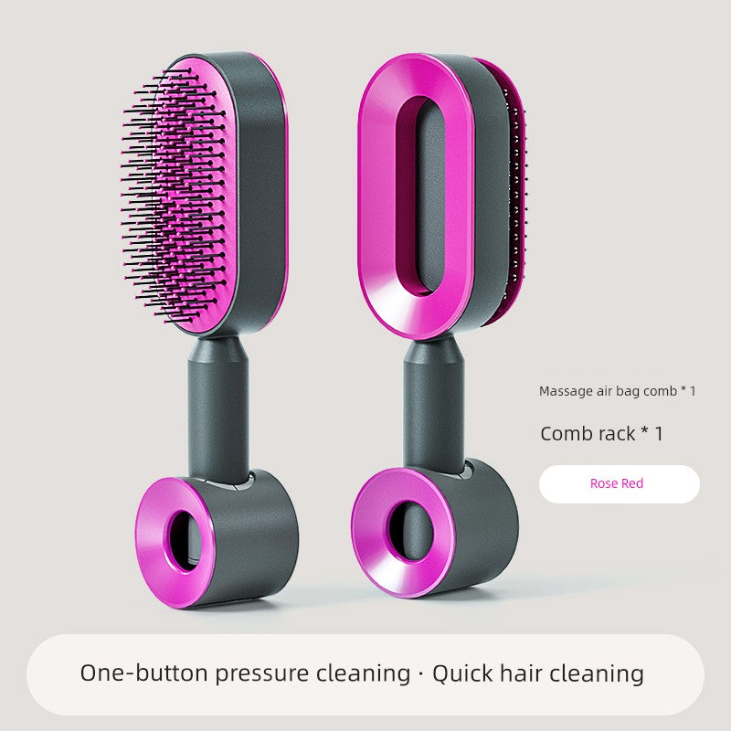 Peine de aire para limpieza con prensa mejorada Seiko Mujie de Japón, peine masajeador con bolsa de aire para cabello largo.