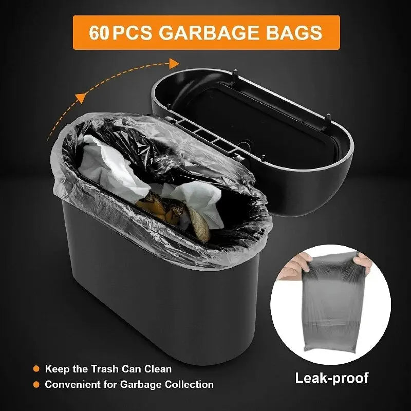 Organizador universal para coche, cubo de basura colgante, caja de almacenamiento para basura, ABS, cuadrado, 6 unidades