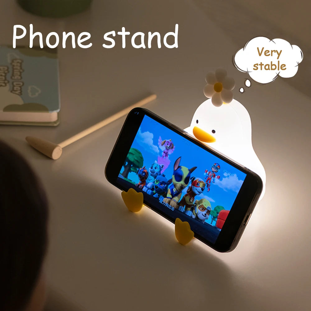 Cute Axolotl Night Light for Kids Bedroom Rabbit Animal Silicone Nursery Sleeping Lamp Touch Control Nightlights For Baby Gifts