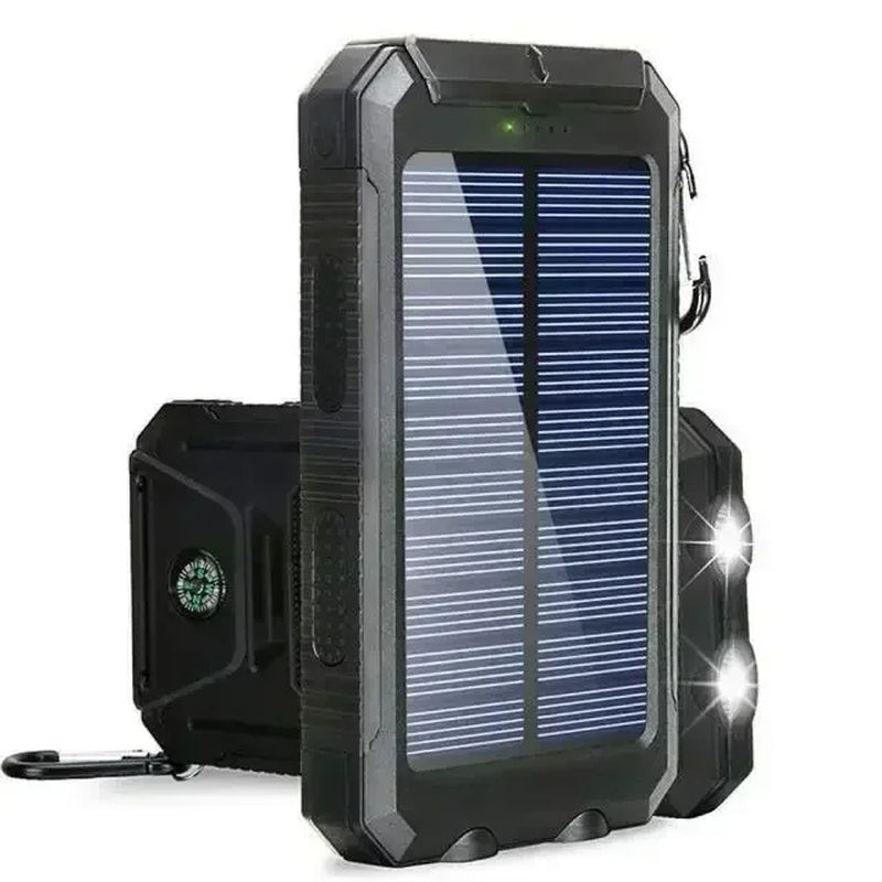 200000Mah Solar Power Bank Waterproof Large Capacity Powerbank Fast Charging External Battery with SOS for Iphone Samsung Xiaomi
