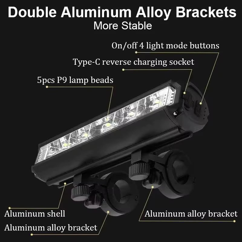 Bicycle Light 8000Mah EOS610 640 Bike Light Waterproof Flashlight USB Charging MTB Road Cycling Lamp Bicycle Light Accessories