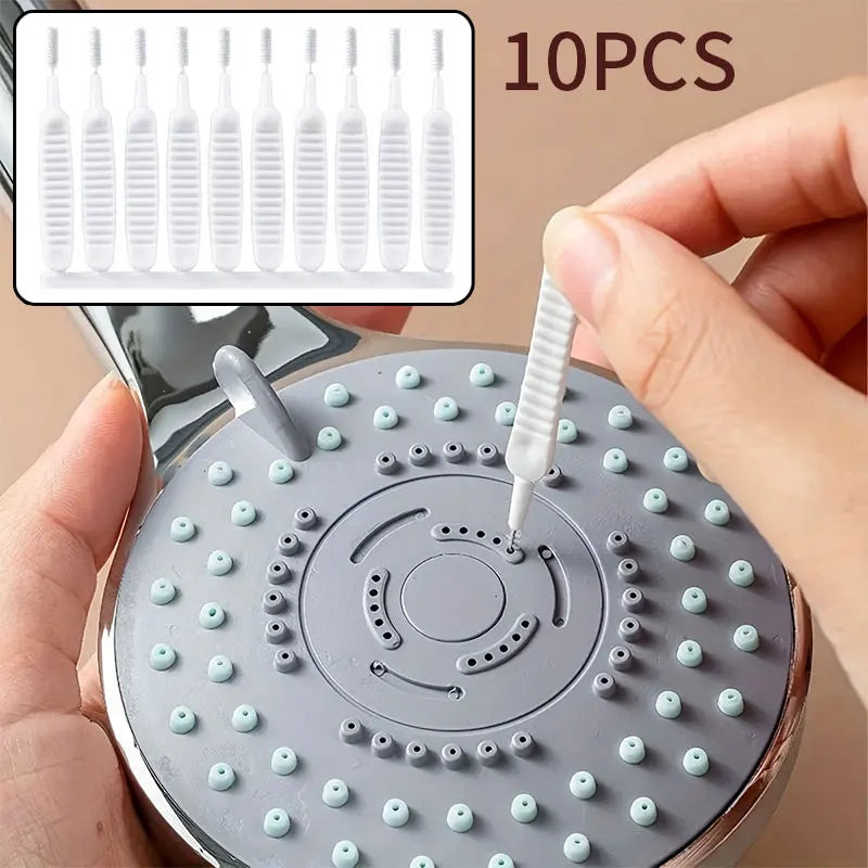 10Pcs/Set Shower Head Hole Cleaning Brush Anti-Clogging Pore Gap Cleaning Tools Kitchen Bathoom Phone Hole Clean Small Brushes
