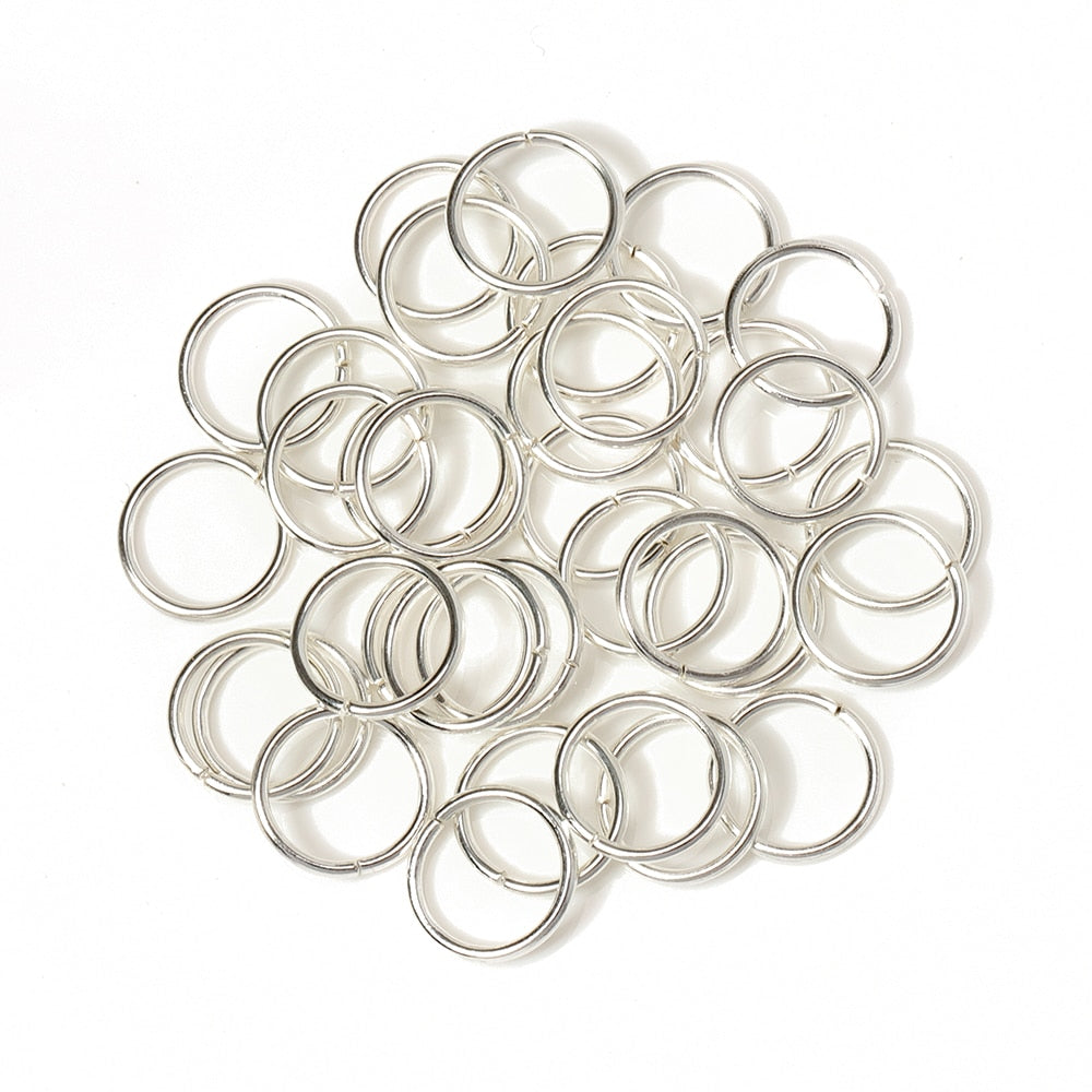 Lote de 200 unidades de anillos de salto de círculo abierto, venta al por mayor, para collares, pulseras, pendientes, colgantes, conectores, accesorios para manualidades de joyería.