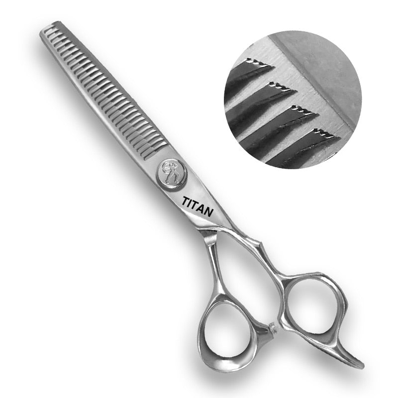 Tijeras de peluquería profesionales Titan de 6 pulgadas con corte bien para el cabello