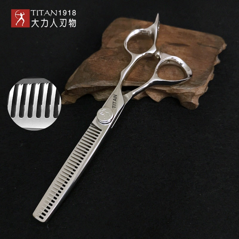 Tijeras de peluquería profesionales Titan de 6 pulgadas con corte bien para el cabello