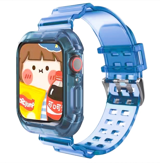 Correa deportiva más nueva para Apple Watch Series 6 1 2 3 4 5 de silicona transparente para Iwatch 5 4 correa de 38 mm, 40 mm, 42 mm y 44 mm