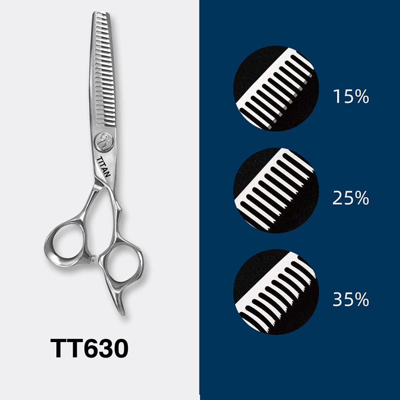 Tijeras de peluquería profesionales Titan de 6 pulgadas con corte bien para el cabello
