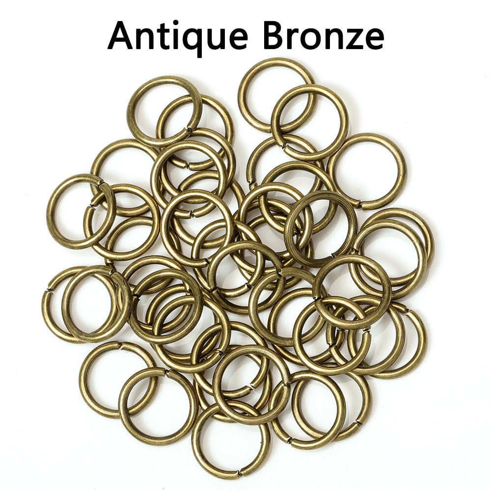Lote de 200 unidades de anillos de salto de círculo abierto, venta al por mayor, para collares, pulseras, pendientes, colgantes, conectores, accesorios para manualidades de joyería.