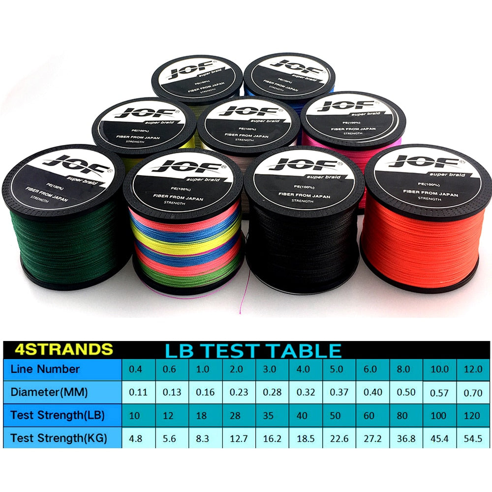 Green - New Brand Woven wire 1000M-100M PE Braided Fishing Line 4 strands 18 28 35 40 50 60 80LB 120LB Multifilament Fishing Line