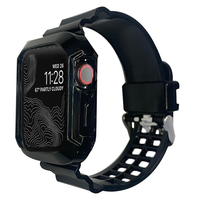 Correa deportiva más nueva para Apple Watch Series 6 1 2 3 4 5 de silicona transparente para Iwatch 5 4 correa de 38 mm, 40 mm, 42 mm y 44 mm