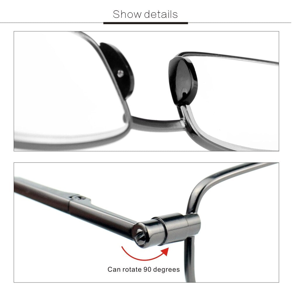 Gafas Slingshots, lupas, gafas de lectura progresivas para hombres y mujeres, gafas plegables de montura completa, gafas para presbicia