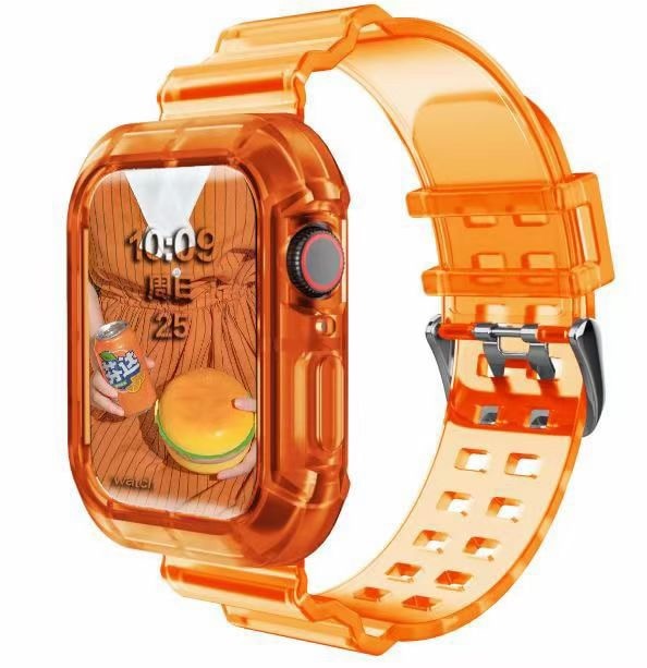 Correa deportiva más nueva para Apple Watch Series 6 1 2 3 4 5 de silicona transparente para Iwatch 5 4 correa de 38 mm, 40 mm, 42 mm y 44 mm