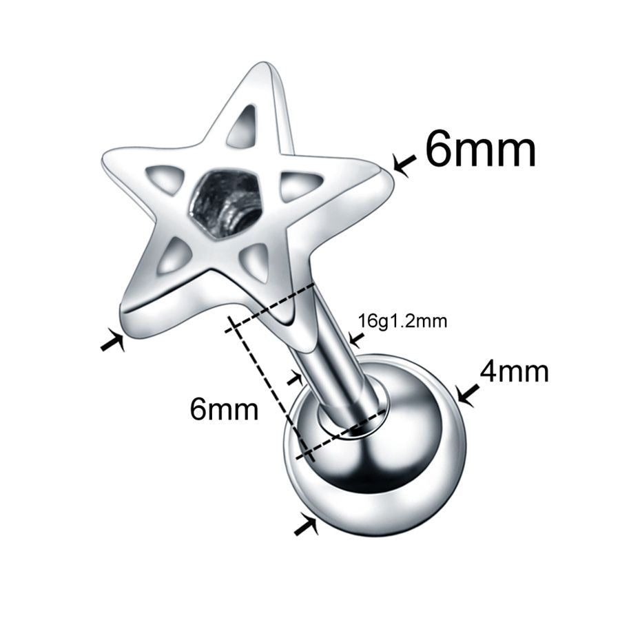 1PC Steel Ear Tragus Cartilage Piercing Crystal Flower Conch Lobe Earrings Barbell Piercing Orelha Ear Stud Helix Sexy Jewelry