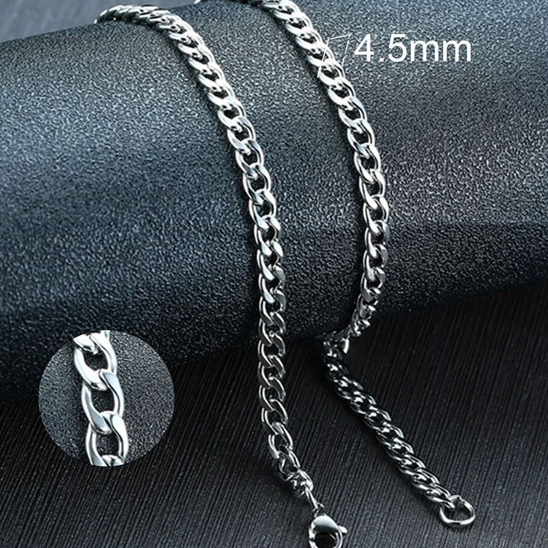 Collar de cadena de eslabones cubanos Vnox para hombre, de acero inoxidable, color dorado y negro, gargantilla masculina, joyería, regalos para él