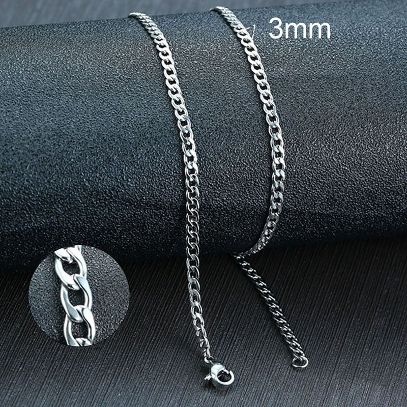 Collar de cadena de eslabones cubanos Vnox para hombre, de acero inoxidable, color dorado y negro, gargantilla masculina, joyería, regalos para él