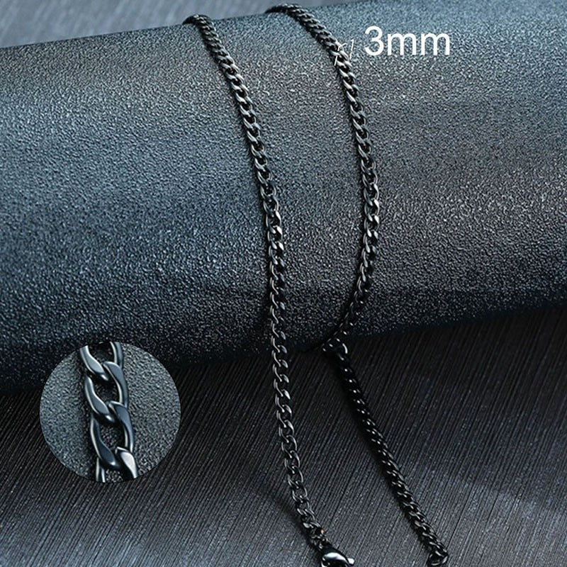 Collar de cadena de eslabones cubanos Vnox para hombre, de acero inoxidable, color dorado y negro, gargantilla masculina, joyería, regalos para él