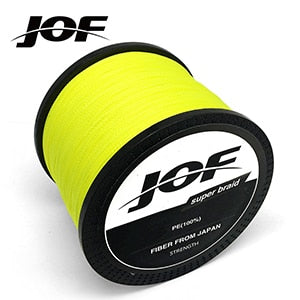 Yellow - New Brand Woven wire 1000M-100M PE Braided Fishing Line 4 strands 18 28 35 40 50 60 80LB 120LB Multifilament Fishing Line