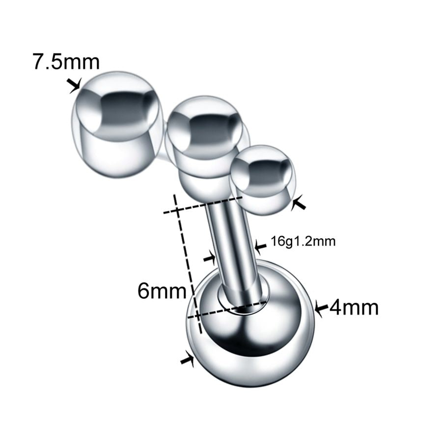 1PC Steel Ear Tragus Cartilage Piercing Crystal Flower Conch Lobe Earrings Barbell Piercing Orelha Ear Stud Helix Sexy Jewelry