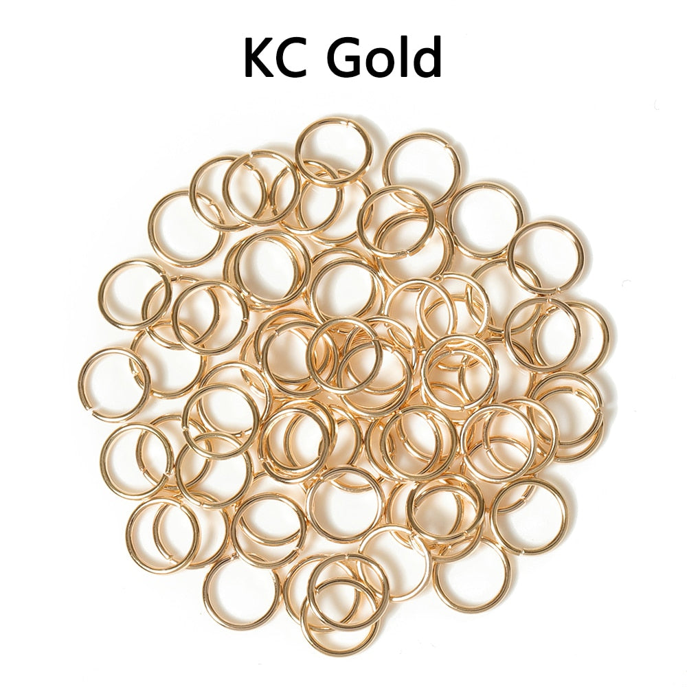 Lote de 200 unidades de anillos de salto de círculo abierto, venta al por mayor, para collares, pulseras, pendientes, colgantes, conectores, accesorios para manualidades de joyería.