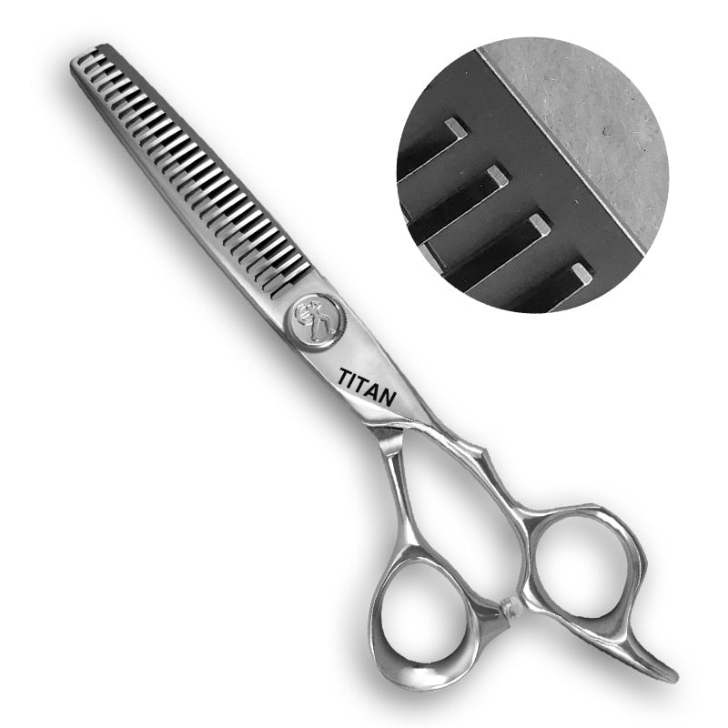Tijeras de peluquería profesionales Titan de 6 pulgadas con corte bien para el cabello