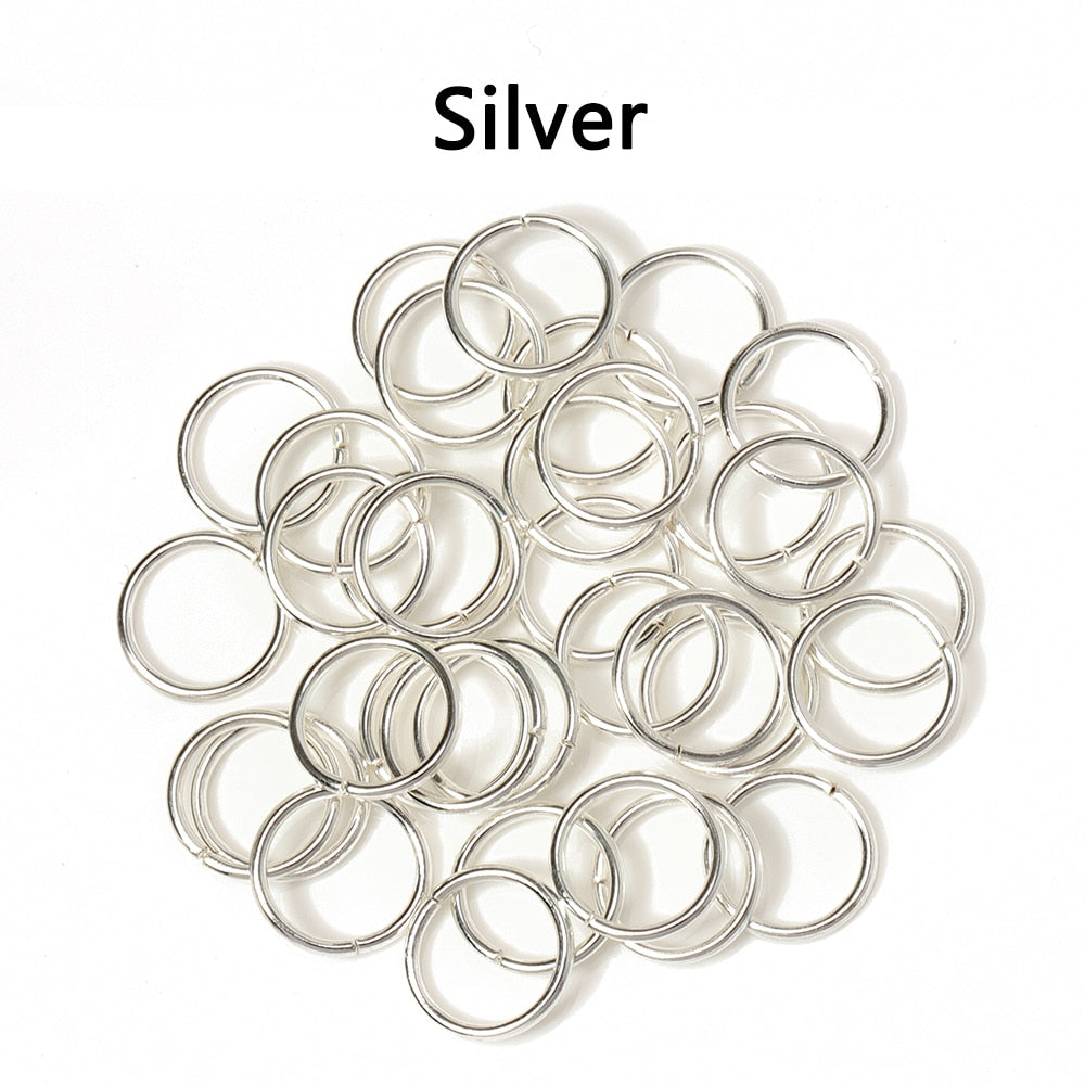 Lote de 200 unidades de anillos de salto de círculo abierto, venta al por mayor, para collares, pulseras, pendientes, colgantes, conectores, accesorios para manualidades de joyería.