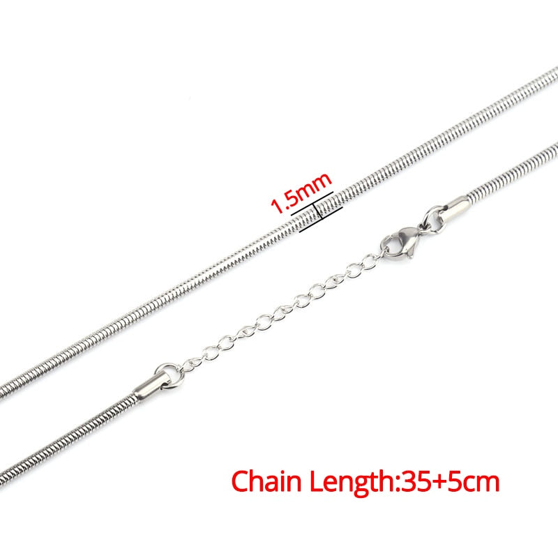 Gargantilla de serpiente de acero inoxidable de 35+5 cm, color dorado y plateado, de alta calidad, para mujer, 2019