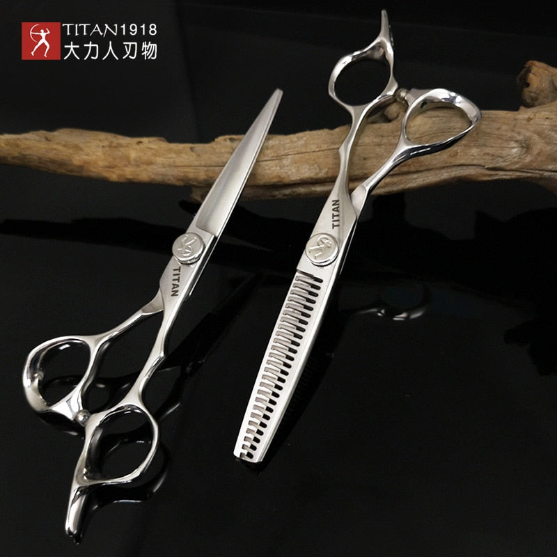 Tijeras de peluquería profesionales Titan de 6 pulgadas con corte bien para el cabello