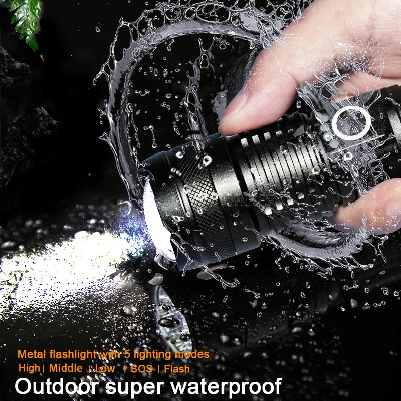 Most Powerful xhp50 LED Flashlight usb Rechargeable 18650 Zoom Aluminum Alloy led torch Best Camping, Outdoor & Emergency use