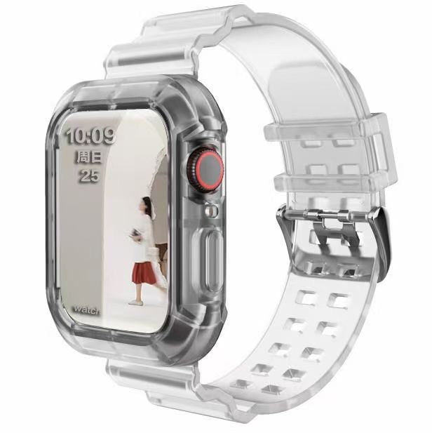 Correa deportiva más nueva para Apple Watch Series 6 1 2 3 4 5 de silicona transparente para Iwatch 5 4 correa de 38 mm, 40 mm, 42 mm y 44 mm