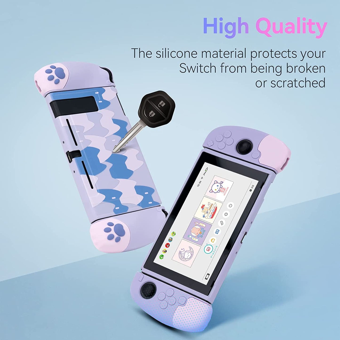 GeekShare Nintendo Switch Shell Silicone Soft Shell 3D Cute Cat Claw Split JoyCon Protective Case For Nintend Switch Accessories