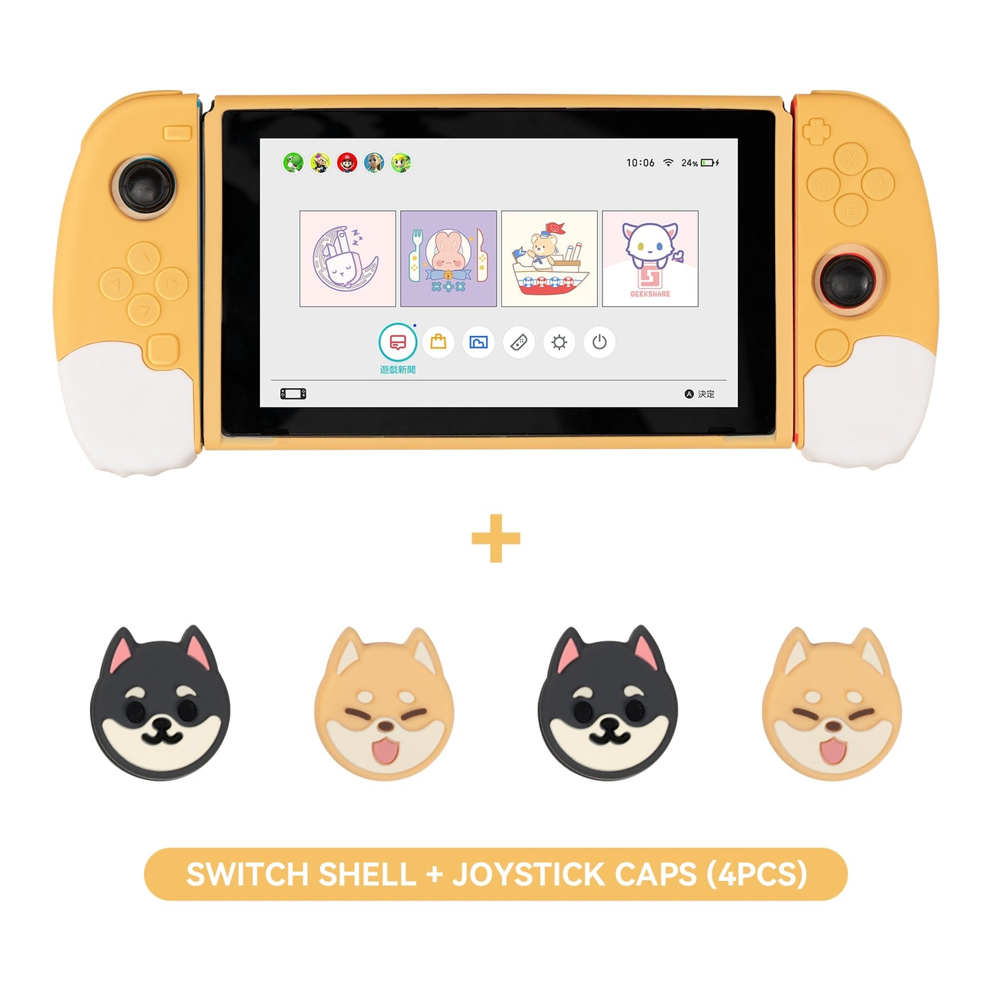 GeekShare Nintendo Switch Shell Silicone Soft Shell 3D Cute Cat Claw Split JoyCon Protective Case For Nintend Switch Accessories