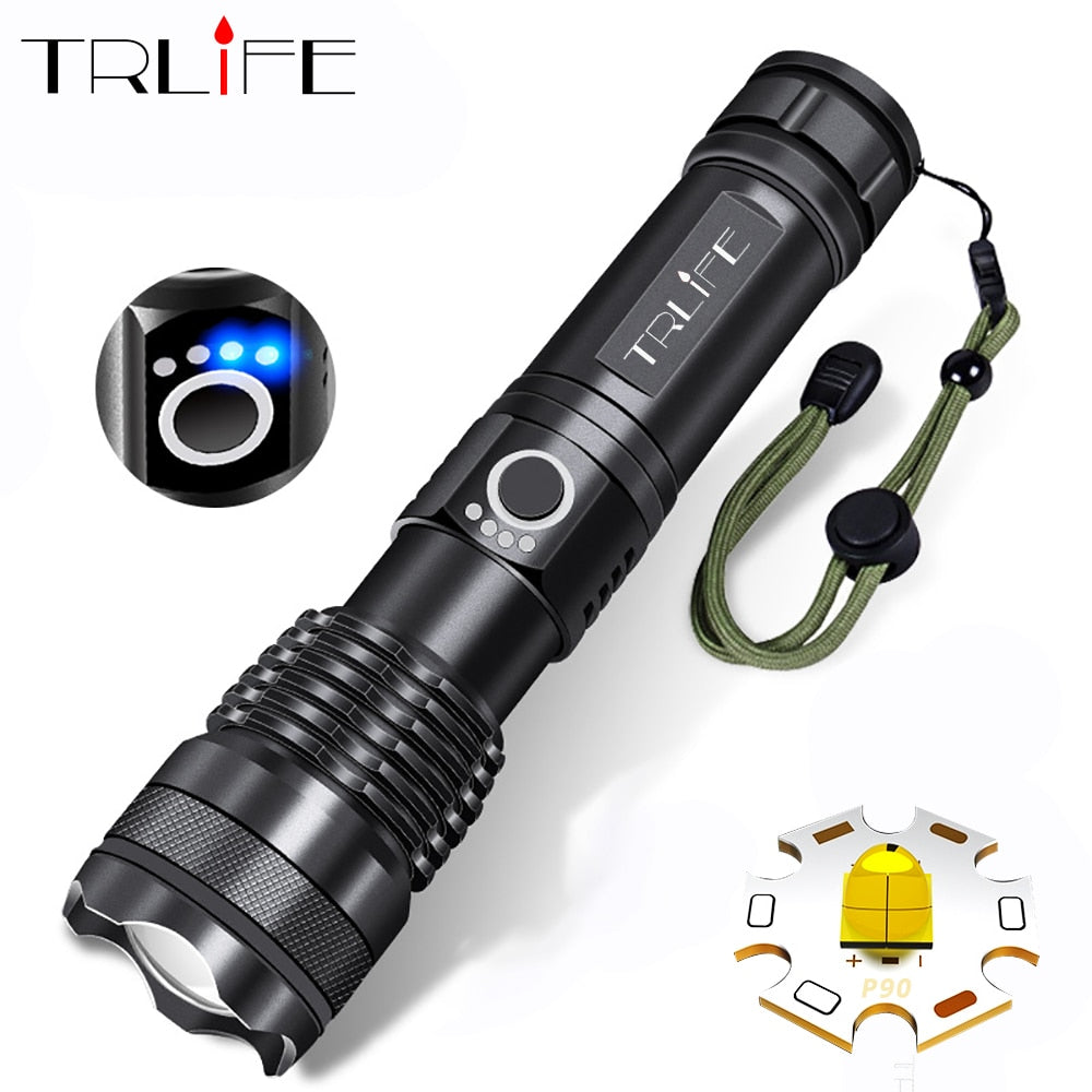 Most Powerful xhp50 LED Flashlight usb Rechargeable 18650 Zoom Aluminum Alloy led torch Best Camping, Outdoor & Emergency use