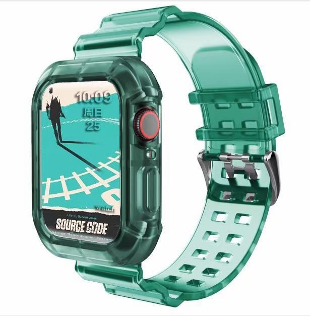 Correa deportiva más nueva para Apple Watch Series 6 1 2 3 4 5 de silicona transparente para Iwatch 5 4 correa de 38 mm, 40 mm, 42 mm y 44 mm