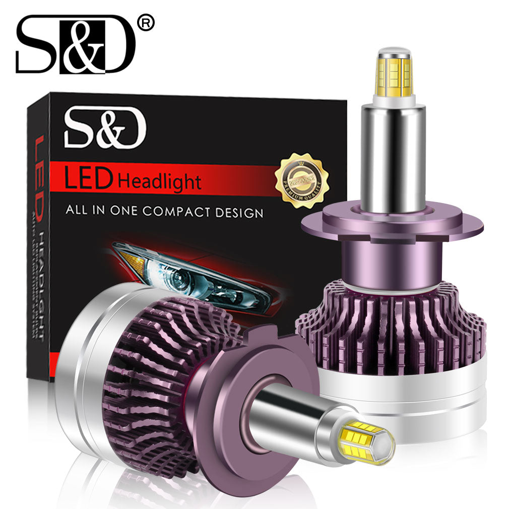 Bombilla LED H7 Canbus 360 6000K para faros delanteros de coche, H1, H11, H8, HB3, 9005, HB4, 9006, 9012, HIR2, 12 lados, CSP, 25000LM, luz alta/baja