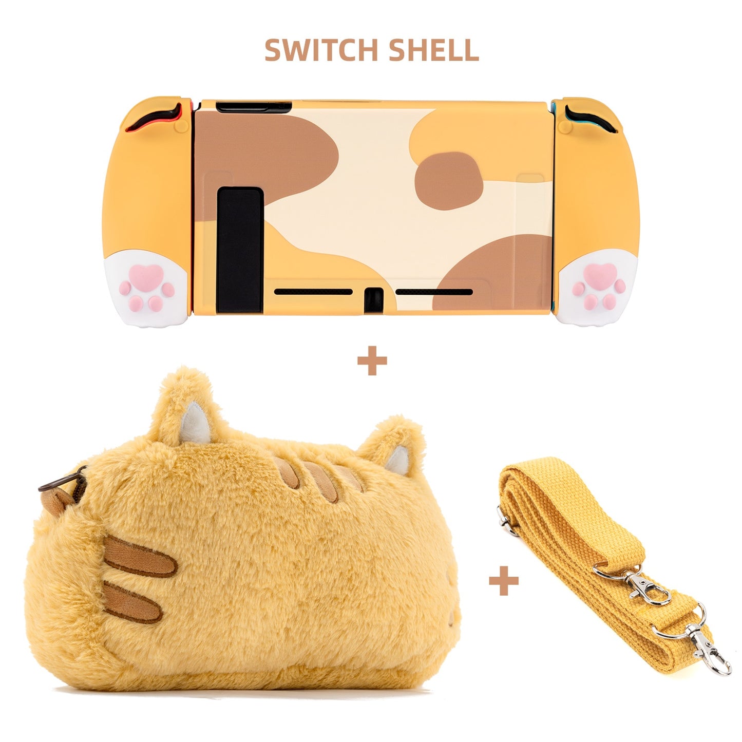 GeekShare Nintendo Switch Shell Silicone Soft Shell 3D Cute Cat Claw Split JoyCon Protective Case For Nintend Switch Accessories