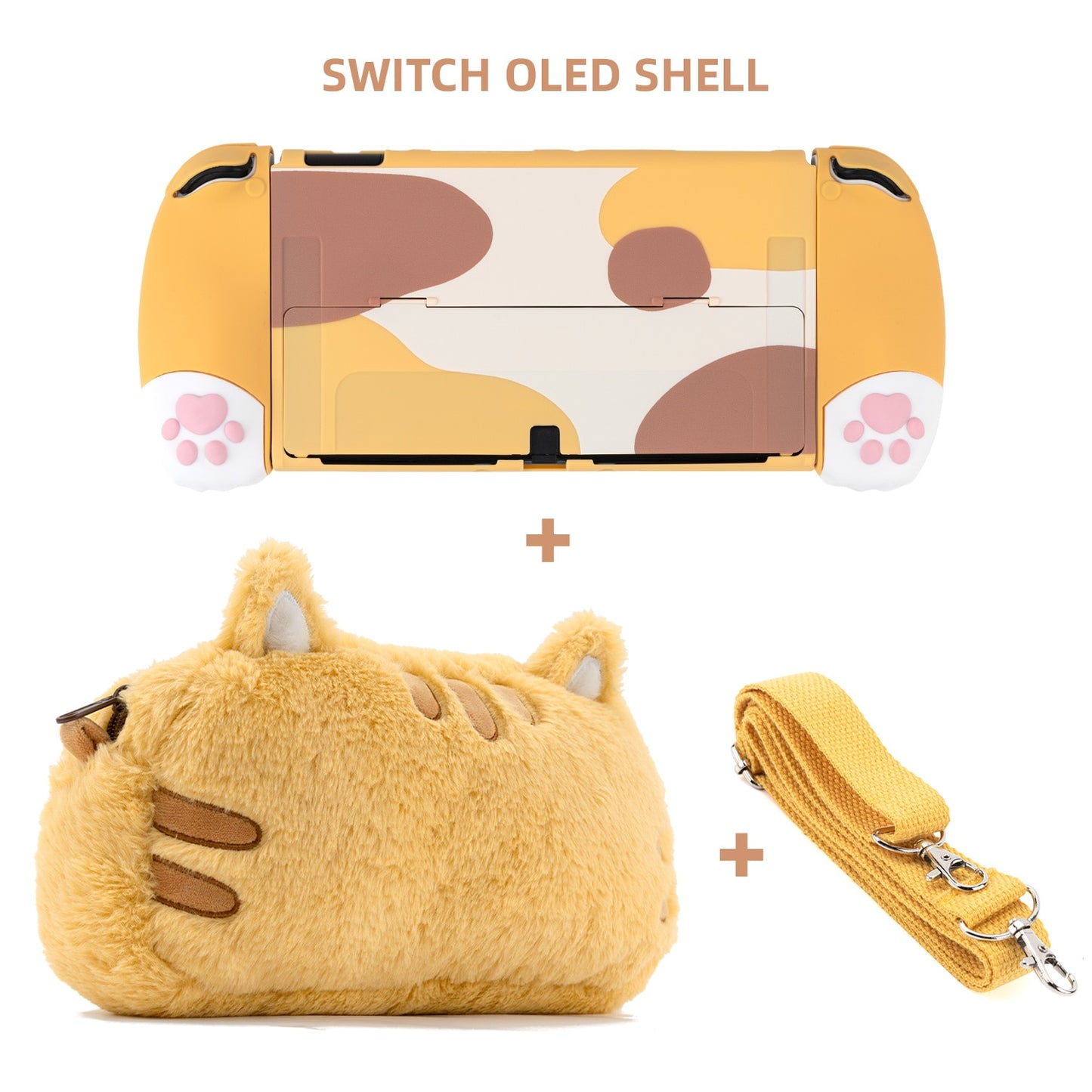 GeekShare Nintendo Switch Shell Silicone Soft Shell 3D Cute Cat Claw Split JoyCon Protective Case For Nintend Switch Accessories