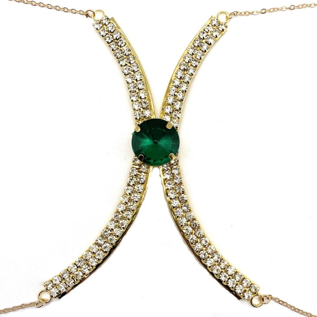 Sujetador de moda con soporte para el pecho verde, lencería sexy para mujer, sujetador de cristal, sujetador exótico para discoteca, DJ, sujetador tipo bralette