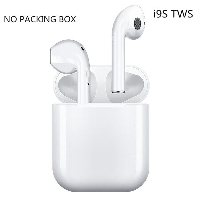 Auriculares inalámbricos i9s TWS con Bluetooth 5.0, miniauriculares con micrófono y caja de carga, auriculares deportivos para teléfonos inteligentes.