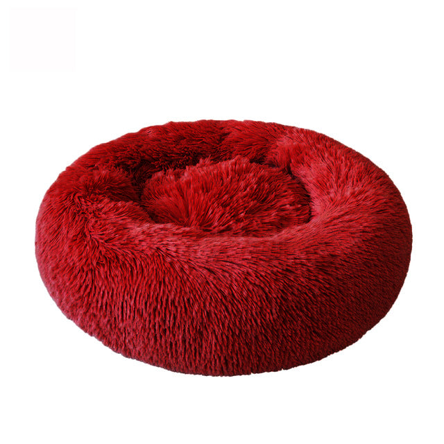 Dog Long Plush Dounts Beds Calming Bed Hondenmand Pet Kennel Super Soft Fluffy Comfortable for Large Dog / Cat House