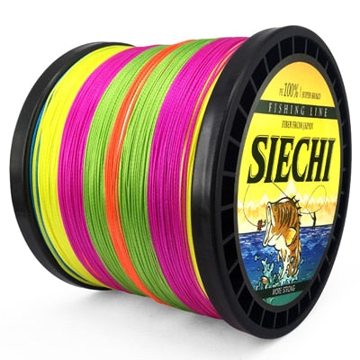 SIECHI 8 Strands 1000M 500M 300M PE Braided Fishing Line tresse peche Saltwater Fishing Weave Superior Extreme Super Strong