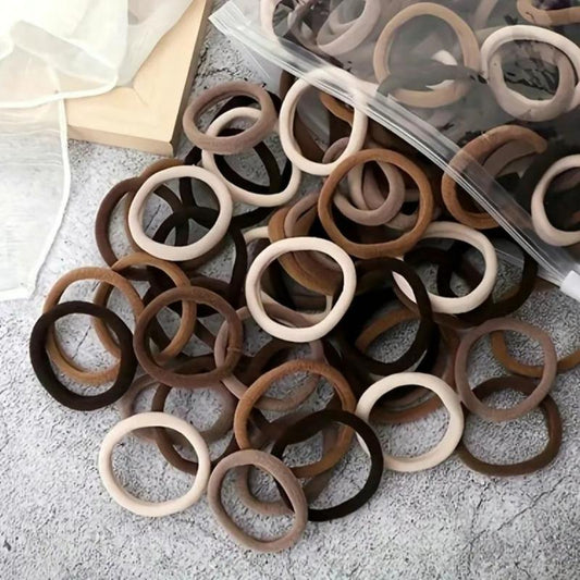 20 Four-Color Hair Bands Seamless Ponytail Fixator No Damage Thick Elastic Scrunchies for Women Girls Men Hair Accessories Durable Neutral Colors
