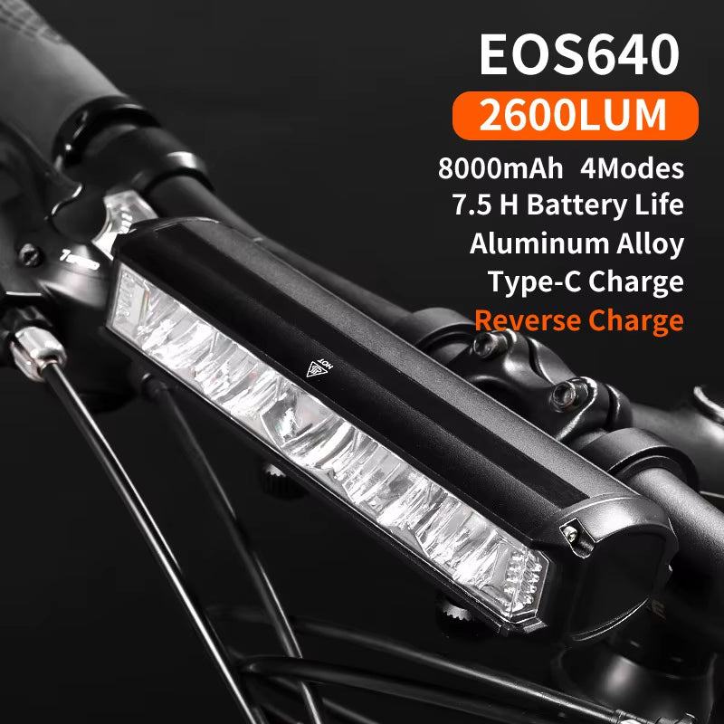 Bicycle Light 8000Mah EOS610 640 Bike Light Waterproof Flashlight USB Charging MTB Road Cycling Lamp Bicycle Light Accessories