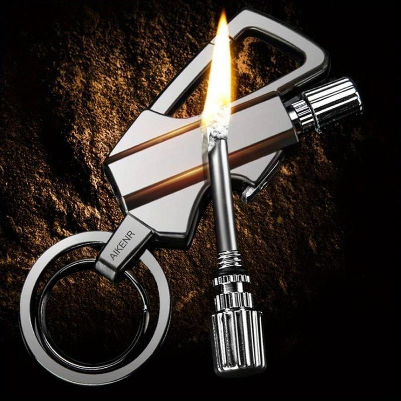 3-In-1 All-Metal Multi-Functional Tool Keychain Bottle Opener - Waterproof and Reusable. Perfect for Outdoor Activities, Travel, Camping, Parties, Etc. Also an Excellent Choice as a Creative Gift.