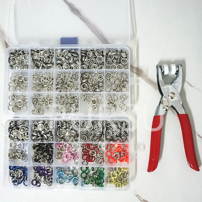 9.5Mm Metal Hollow Five-Claw Snap Button for Installing Clothes Bag Sewing and DIY Craft Hand Pliers Tool