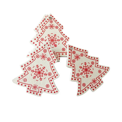 5/10 piezas de 5 cm de madera natural para adornos de árbol de Navidad, colgantes para Año Nuevo 2022, regalo de Navidad DIY, decoración del hogar, decoración navideña