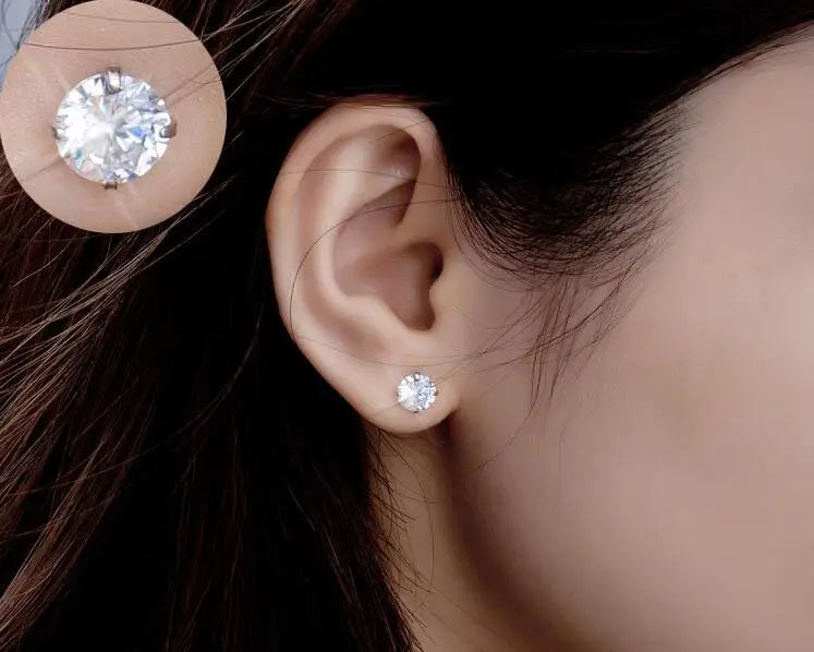 Pendientes LEKANI de plata de ley 925 auténtica con cristales para mujer, joyería fina para boda, regalo