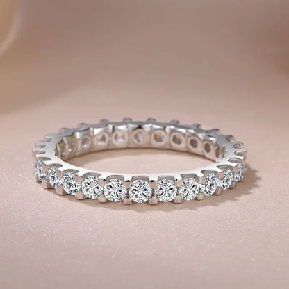 Anillos CC para mujer, color plata, circonita cúbica, piedra blanca, para novia, boda, compromiso, joyería de moda, bisutería femenina CC1565