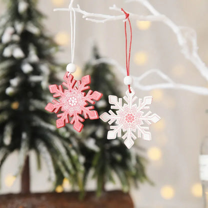 5/10 piezas de 5 cm de madera natural para adornos de árbol de Navidad, colgantes para Año Nuevo 2022, regalo de Navidad DIY, decoración del hogar, decoración navideña